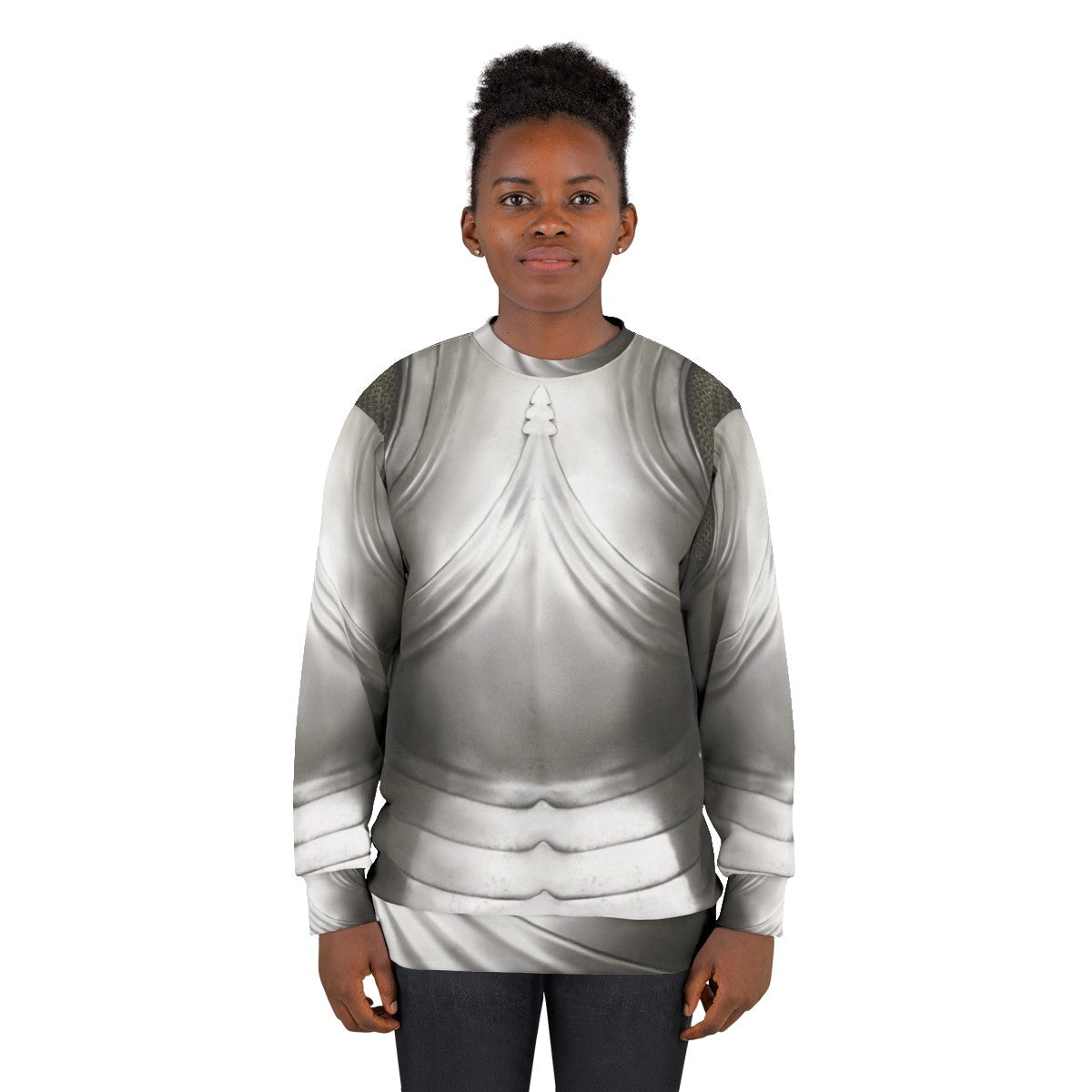 Gothic German knight in cuirass design sweatshirt - women