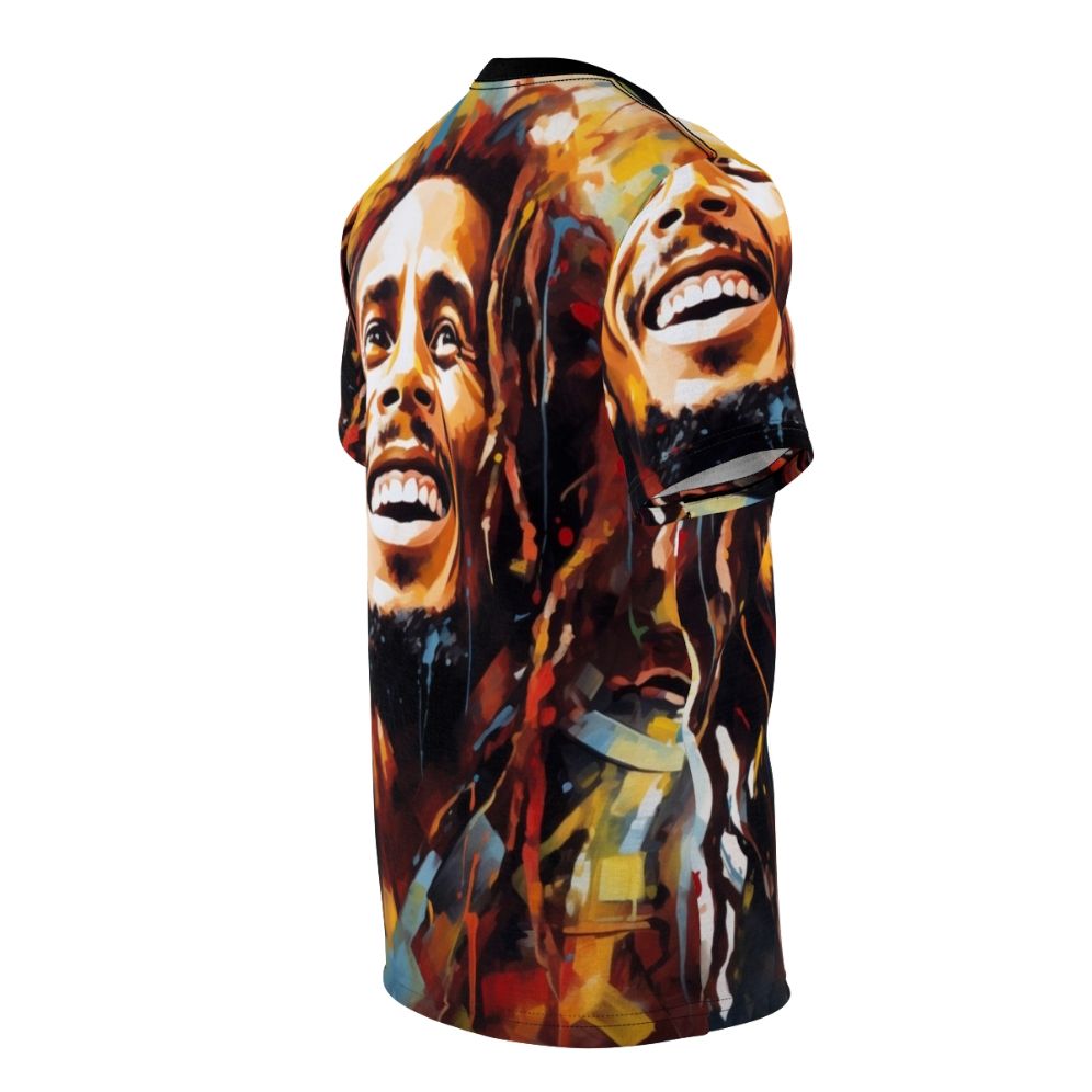 Bob Marley-inspired artwork printed on a high-quality t-shirt - men right