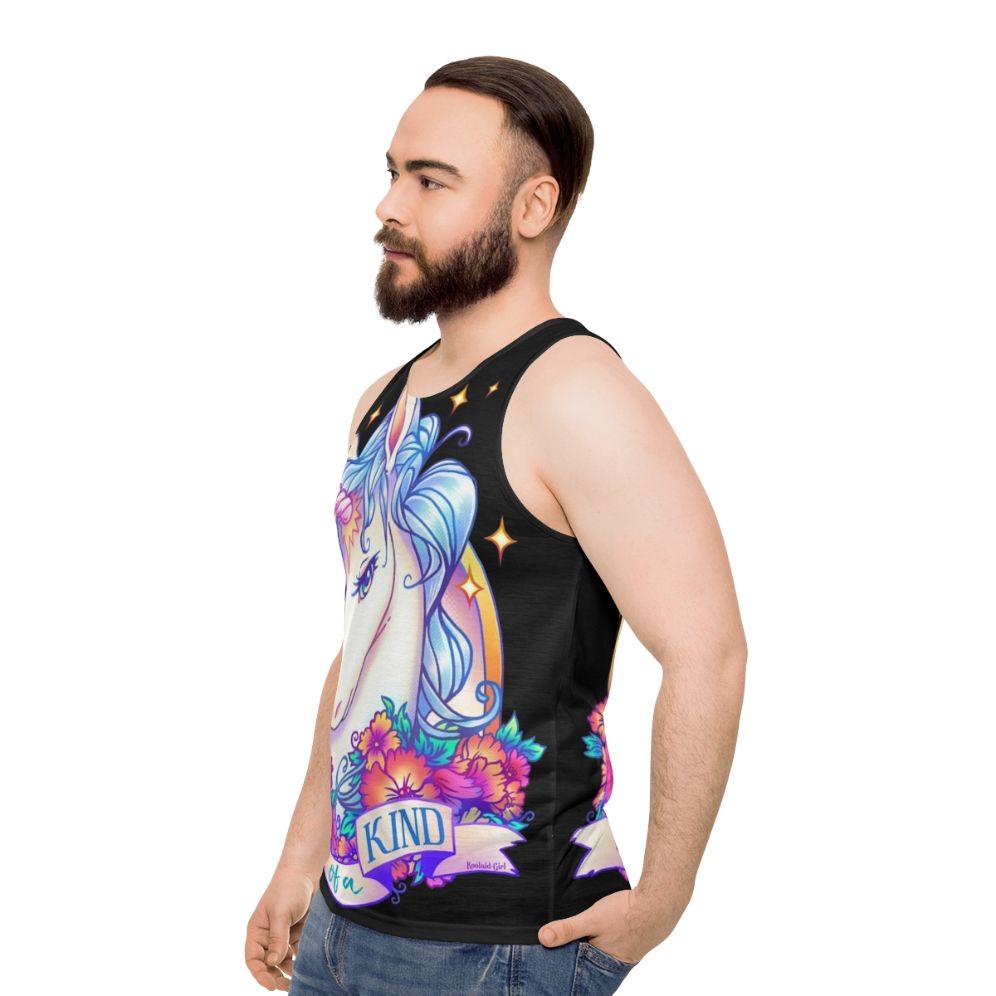 Magical unicorn unisex tank top - men side