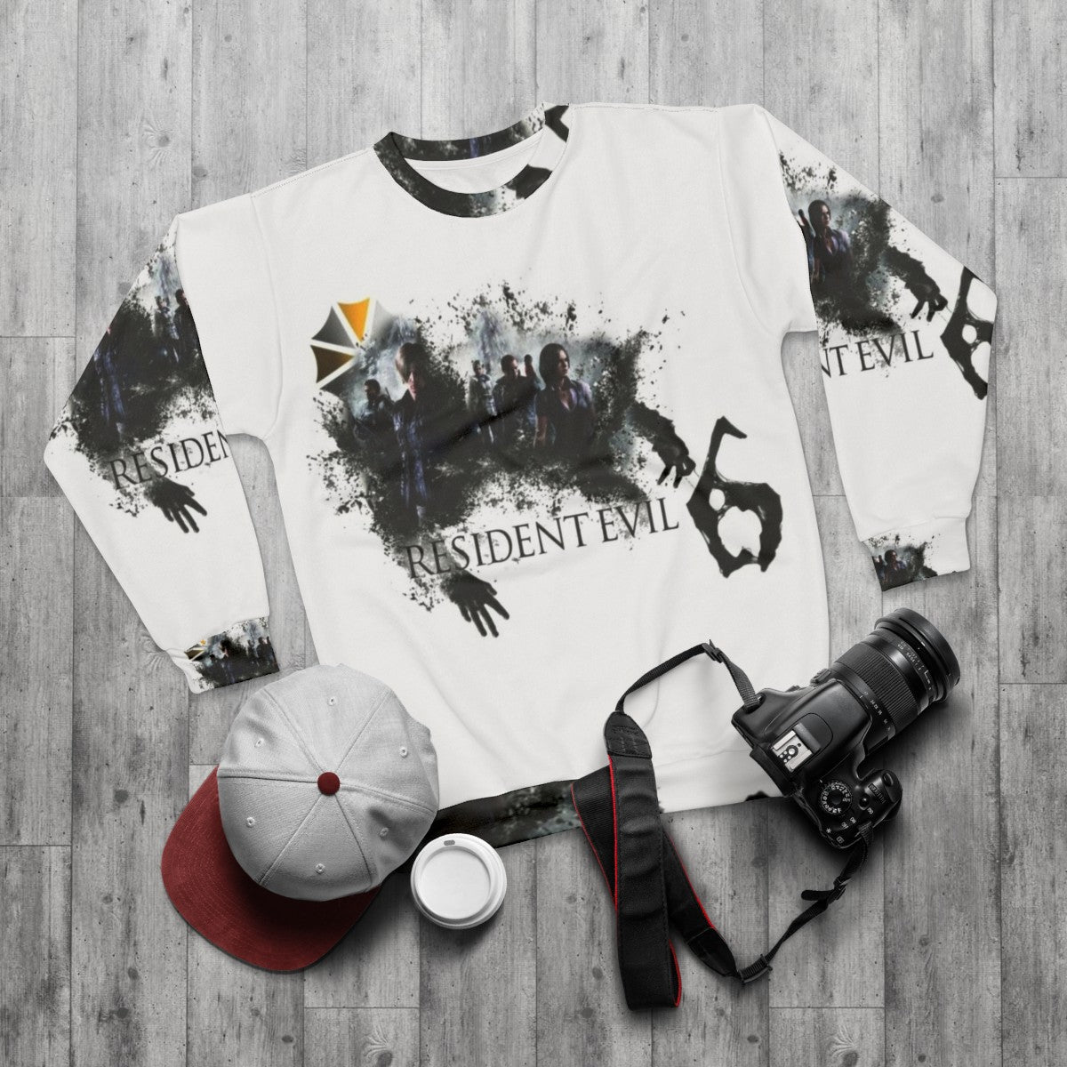 Resident Evil 6 Biohazard Themed Sweatshirt - flat lay