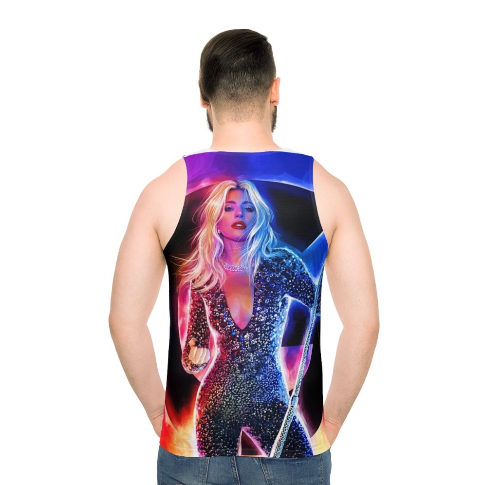 Neon music unisex tank top - men back