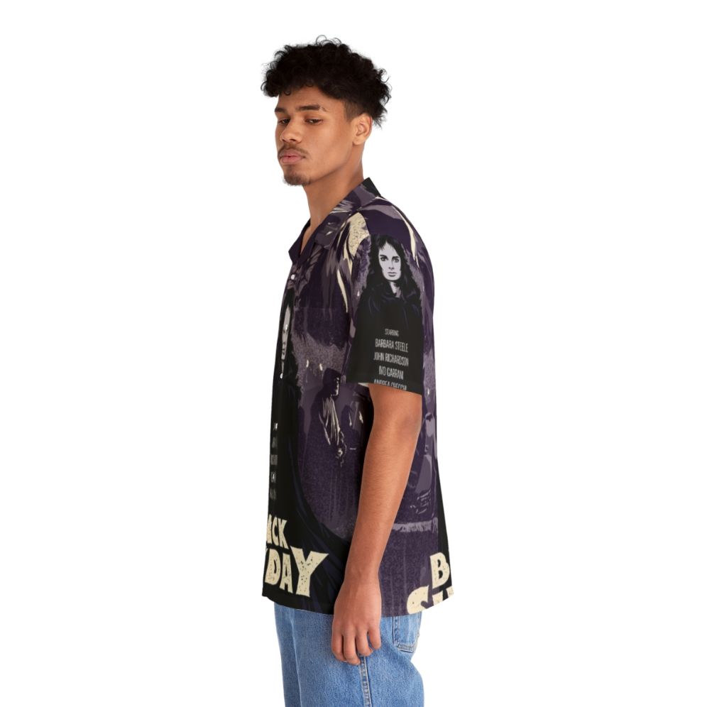 Black Sunday Hawaiian Shirt featuring horror movie elements - People Left