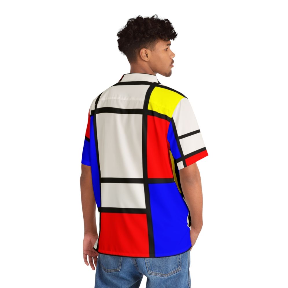 Mondrian inspired abstract geometric Hawaiian shirt - People Back