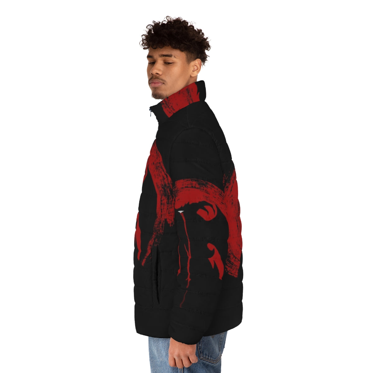 Crying Baby Devilman Crybaby Puffer Jacket - men side left