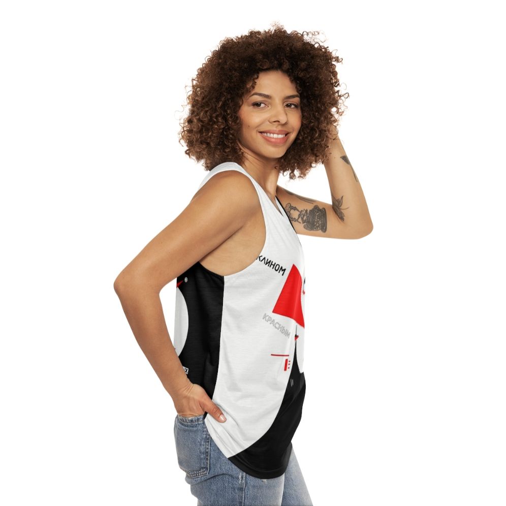 Constructivist Unisex Tank Top - women side