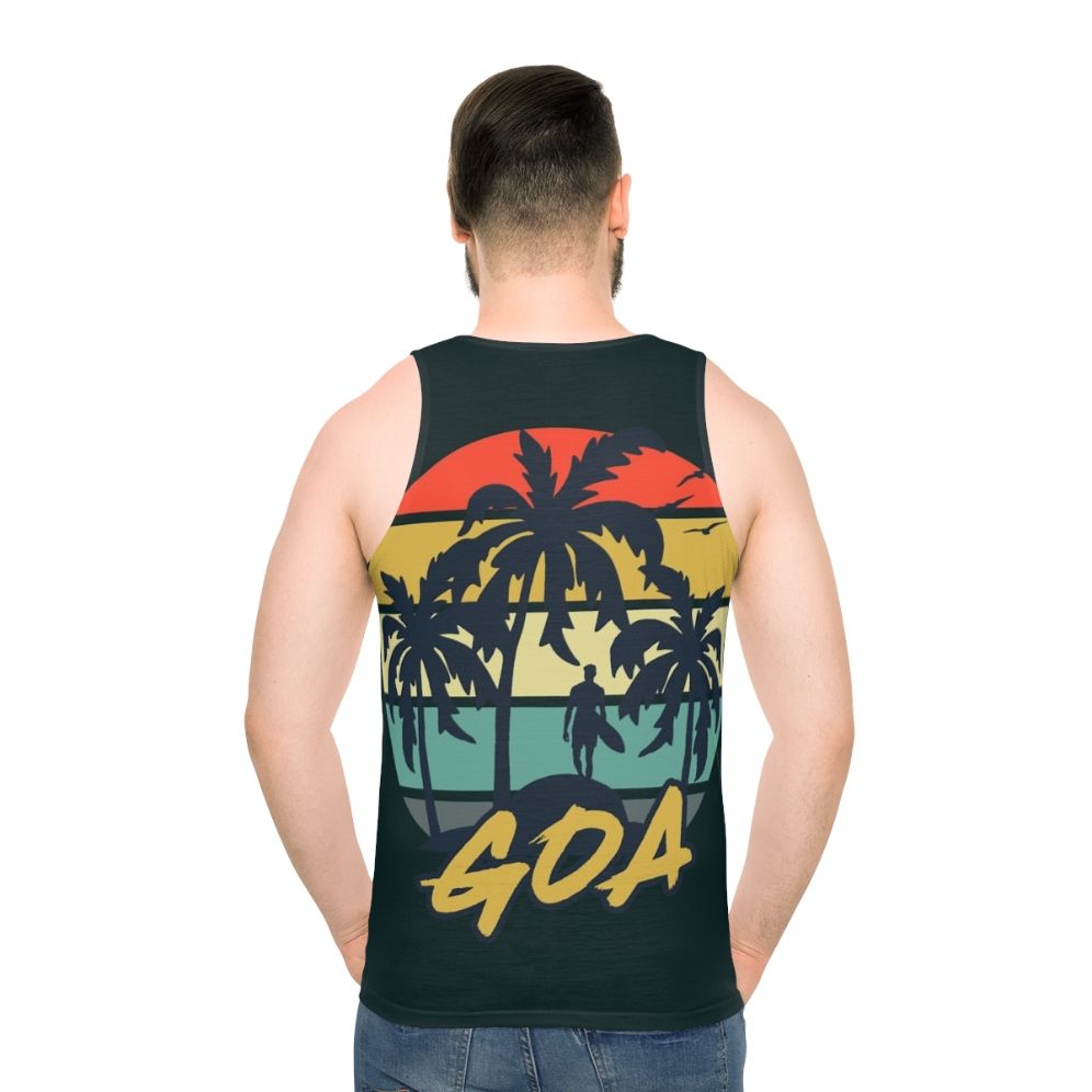 Vintage Goa Holiday Unisex Tank Top - men back