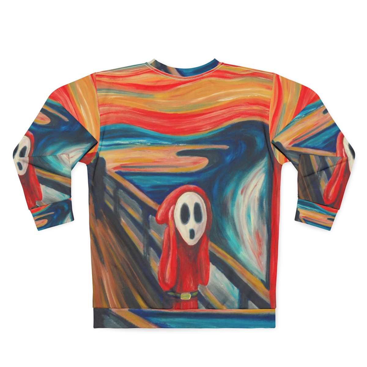 Edvard Munch's "The Scream" graphic on a cozy sweatshirt - Back