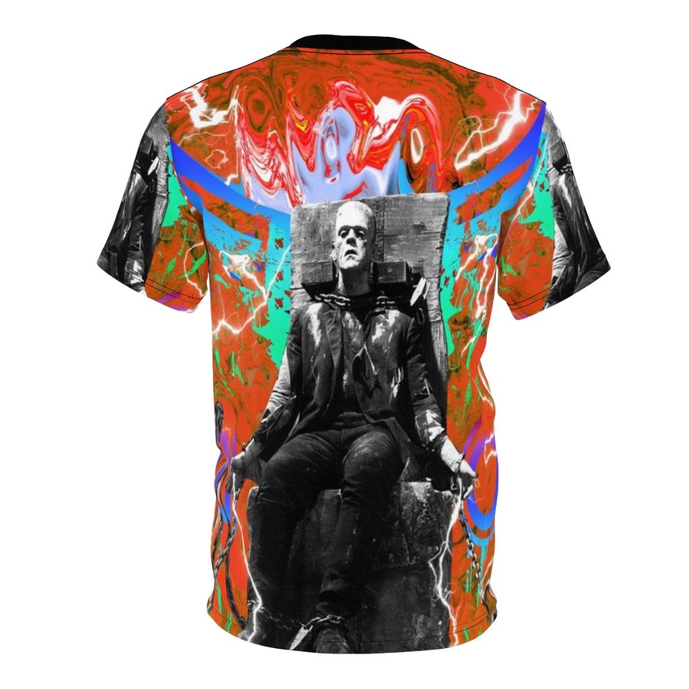 Colorful Frankenstein monster t-shirt design with retro and contemporary elements - Back