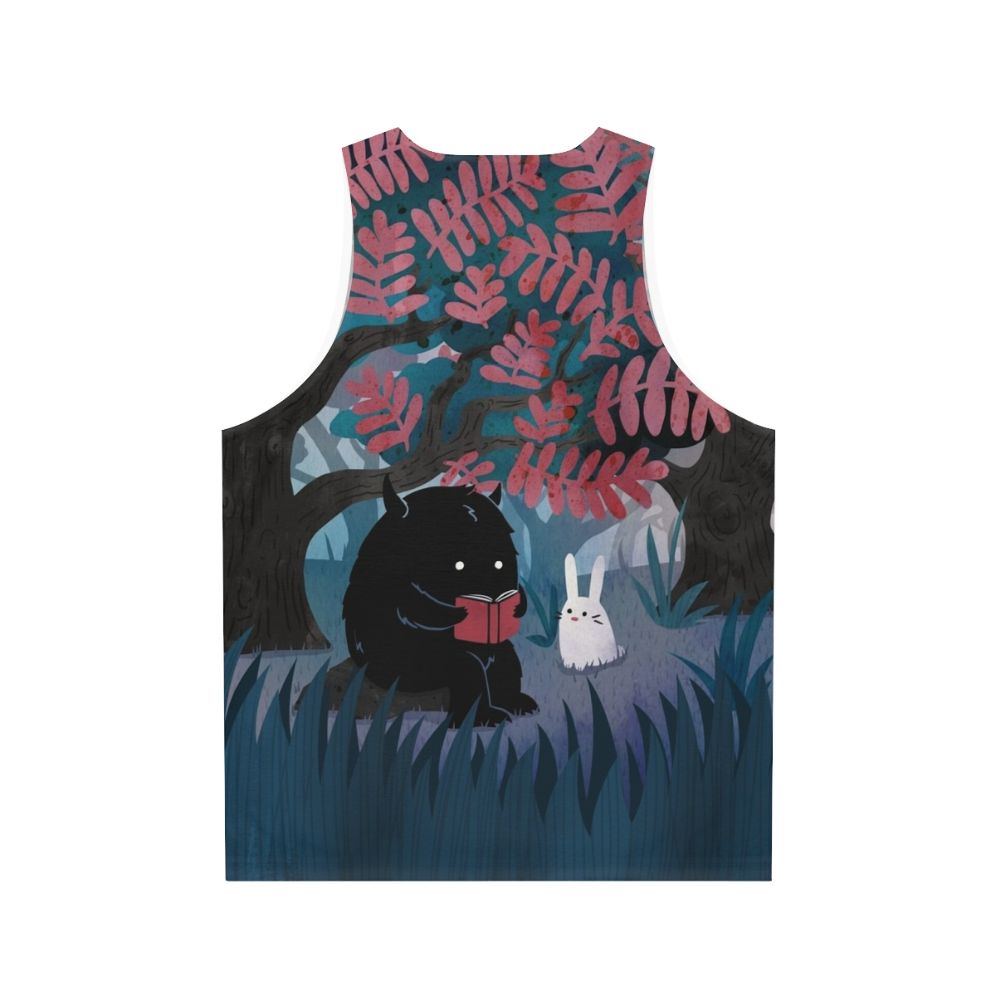 Cozy literary nature unisex tank top - Back