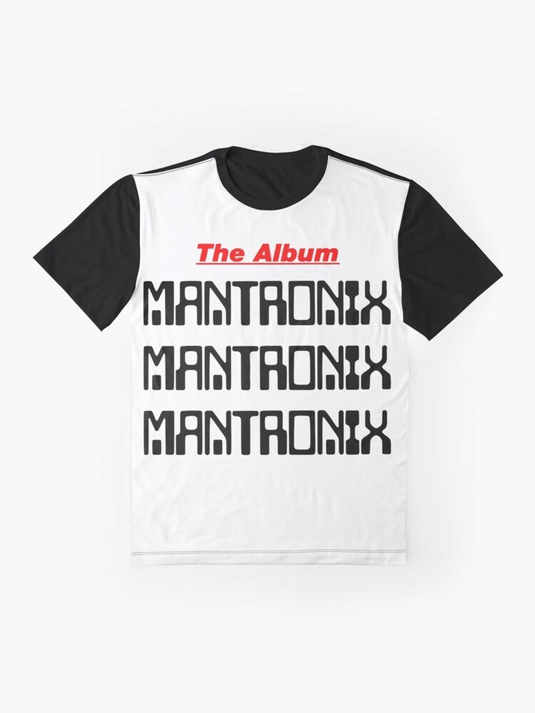 Vintage Mantronix graphic t-shirt with retro 80s/90s hip hop design - Flat lay