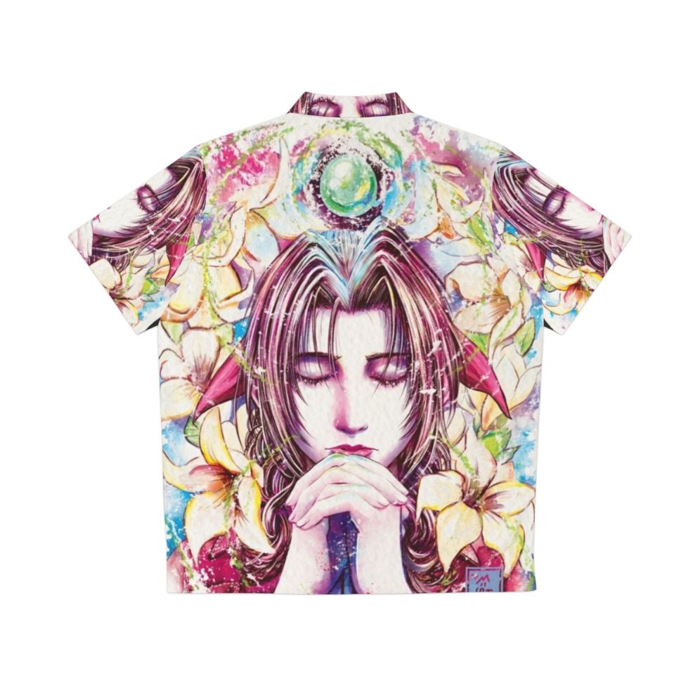 Aerith-inspired Hawaiian shirt with Final Fantasy VII characters - Back