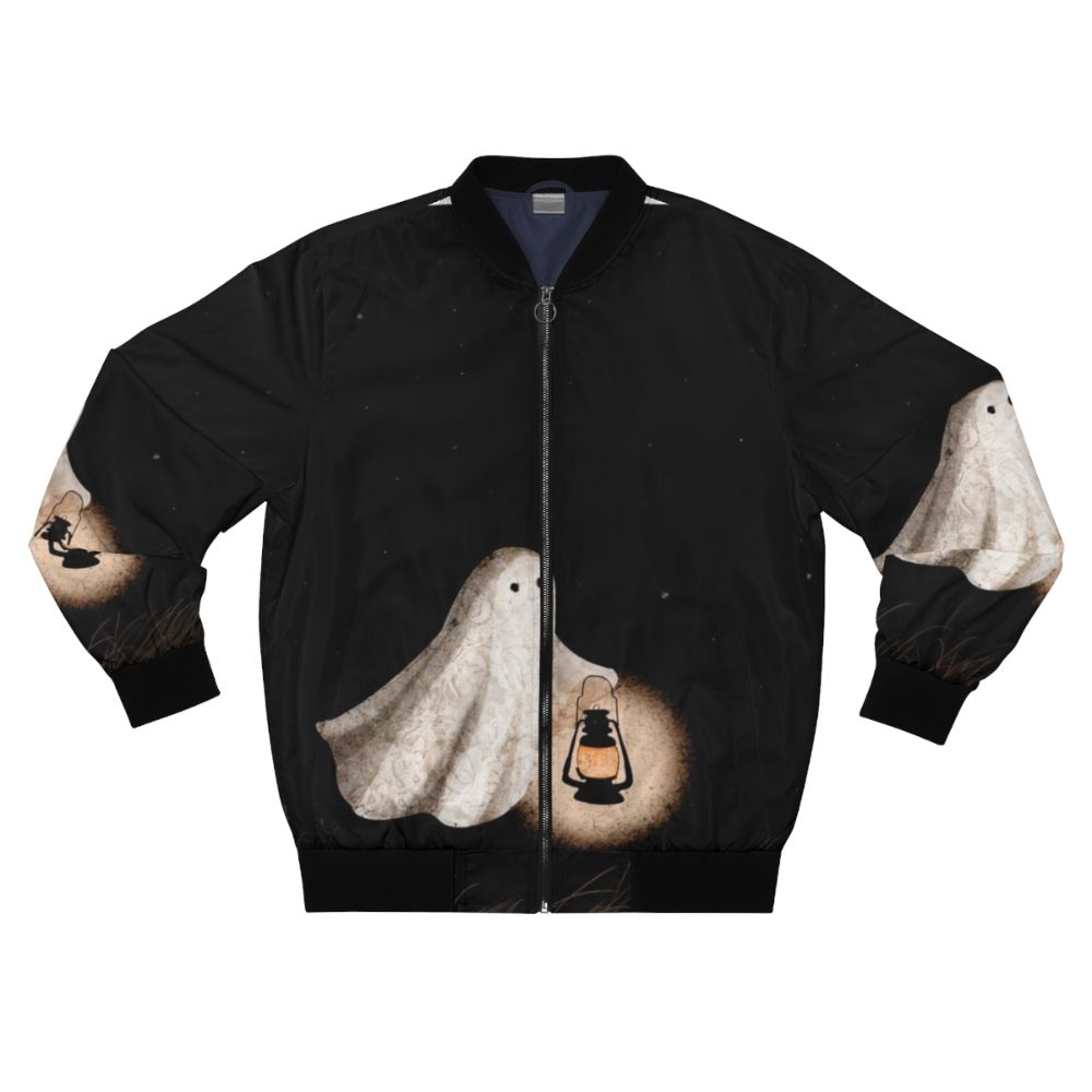 Twilight bomber jacket with ghostly, ethereal design