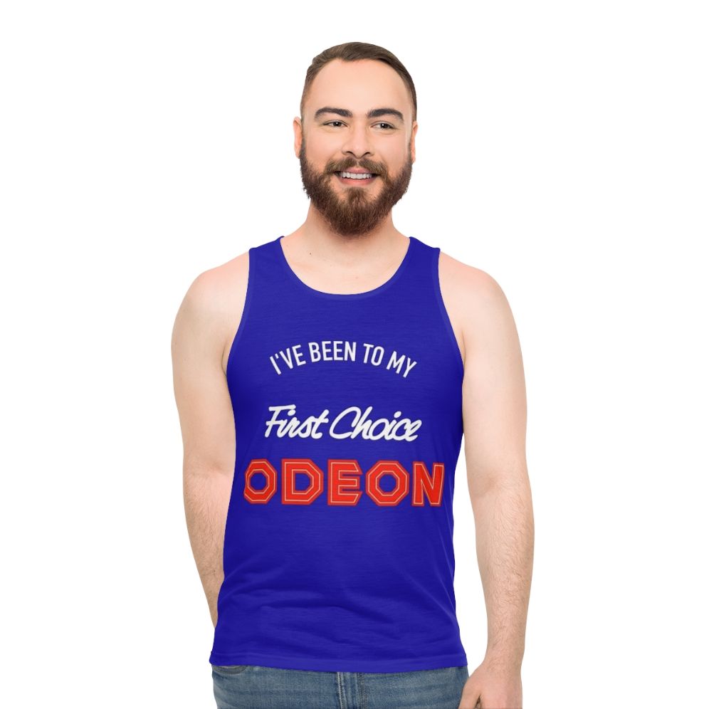 Odeon cinema movie theater logo retro unisex tank top - men