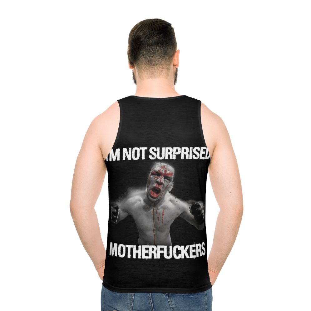 Nate Diaz Surprise Surprise Unisex Tank Top - men back