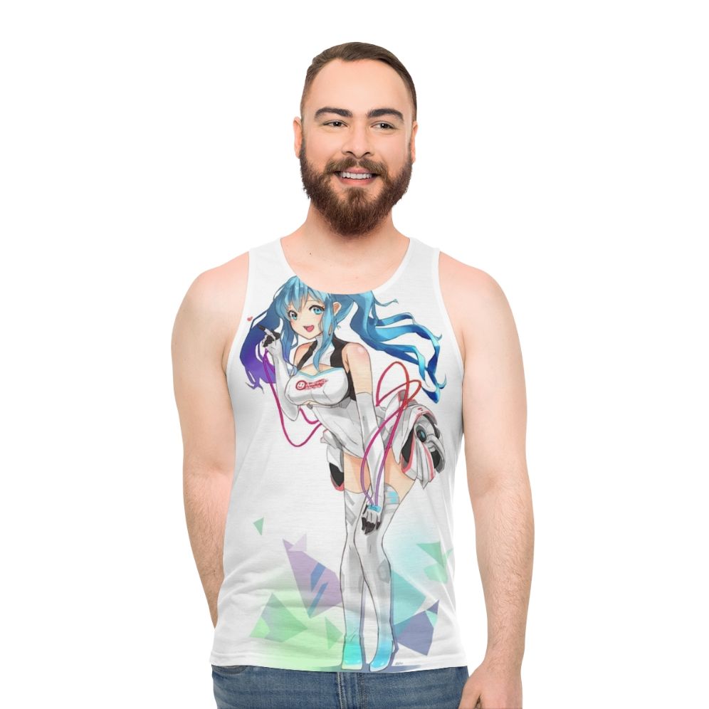 Hatsune Miku Racing Miku Anime Inspired Unisex Tank Top - men