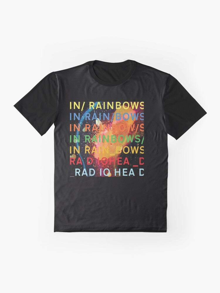 In Rainbows HQ graphic t-shirt featuring the iconic album artwork - Flat lay