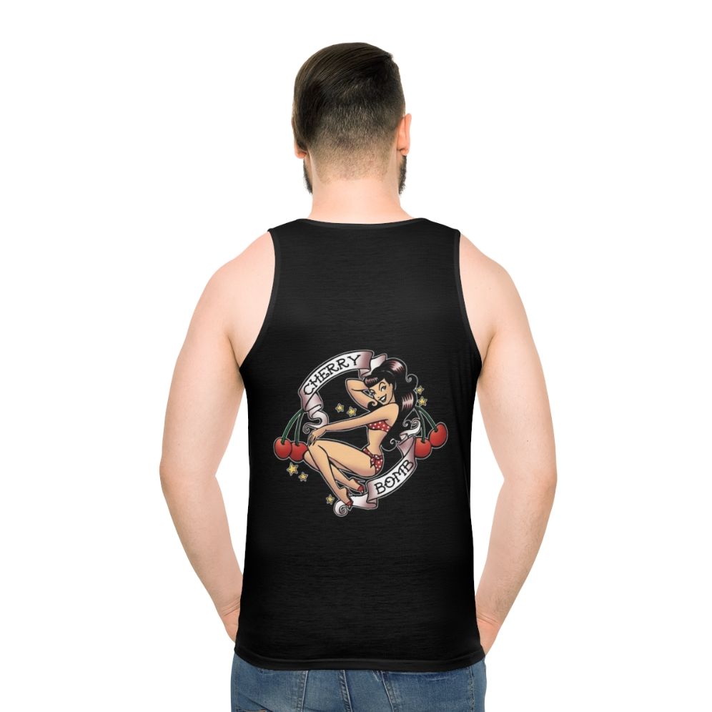 Cherry Bomb Unisex Tank Top - men back