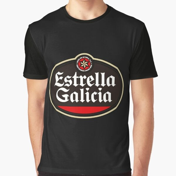 Estrella Galicia Spanish Beer Graphic T-Shirt