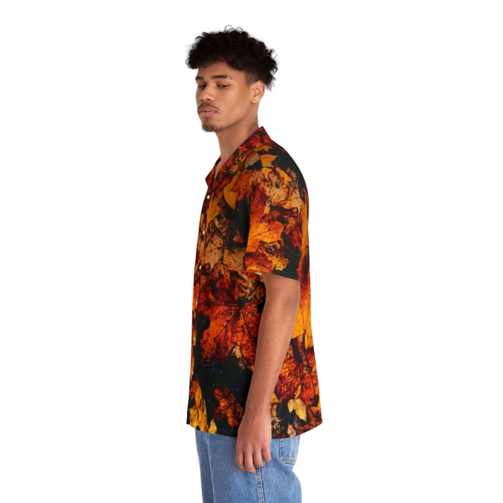 Colorful autumn foliage Hawaiian shirt - People Left