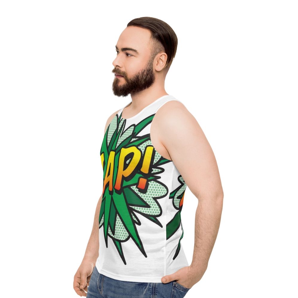 Zap Comic Book Retro Pop Art Superhero Unisex Tank Top - men side