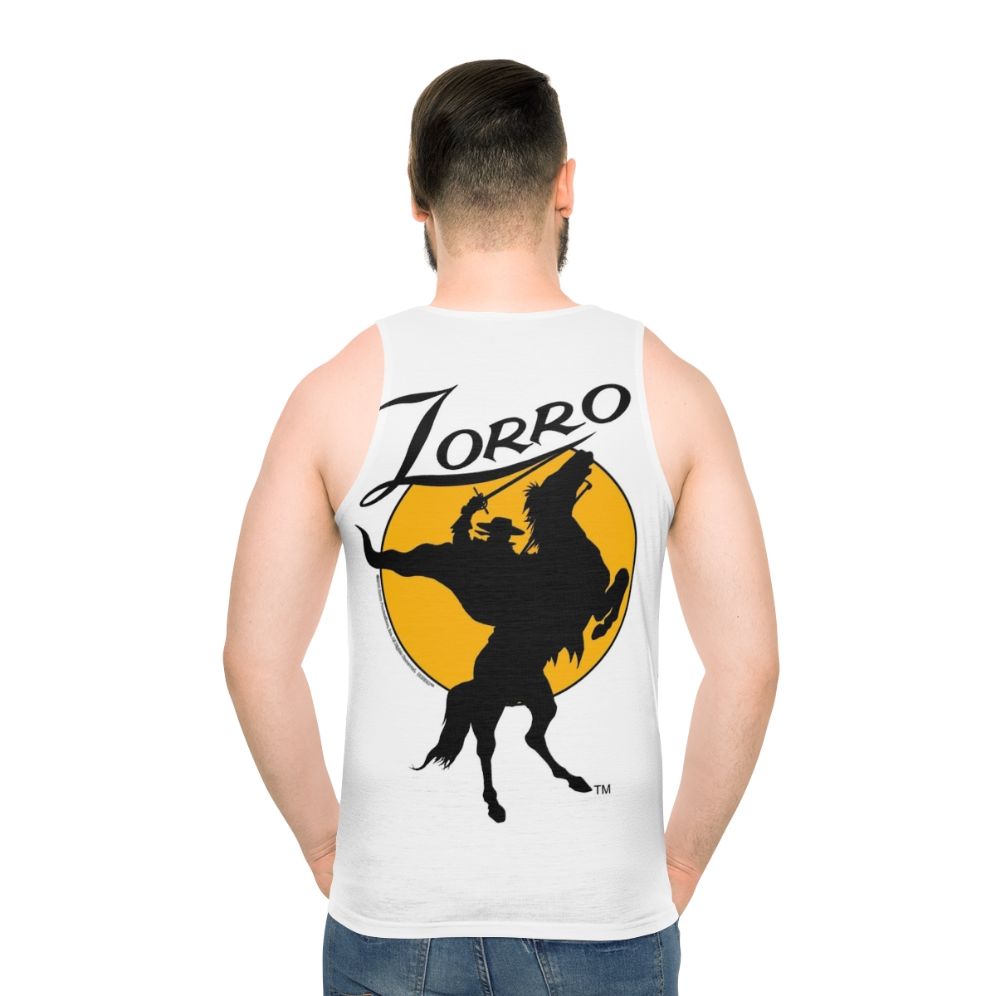 Unisex Zorro Horse Rider Silhouette Tank Top - men back