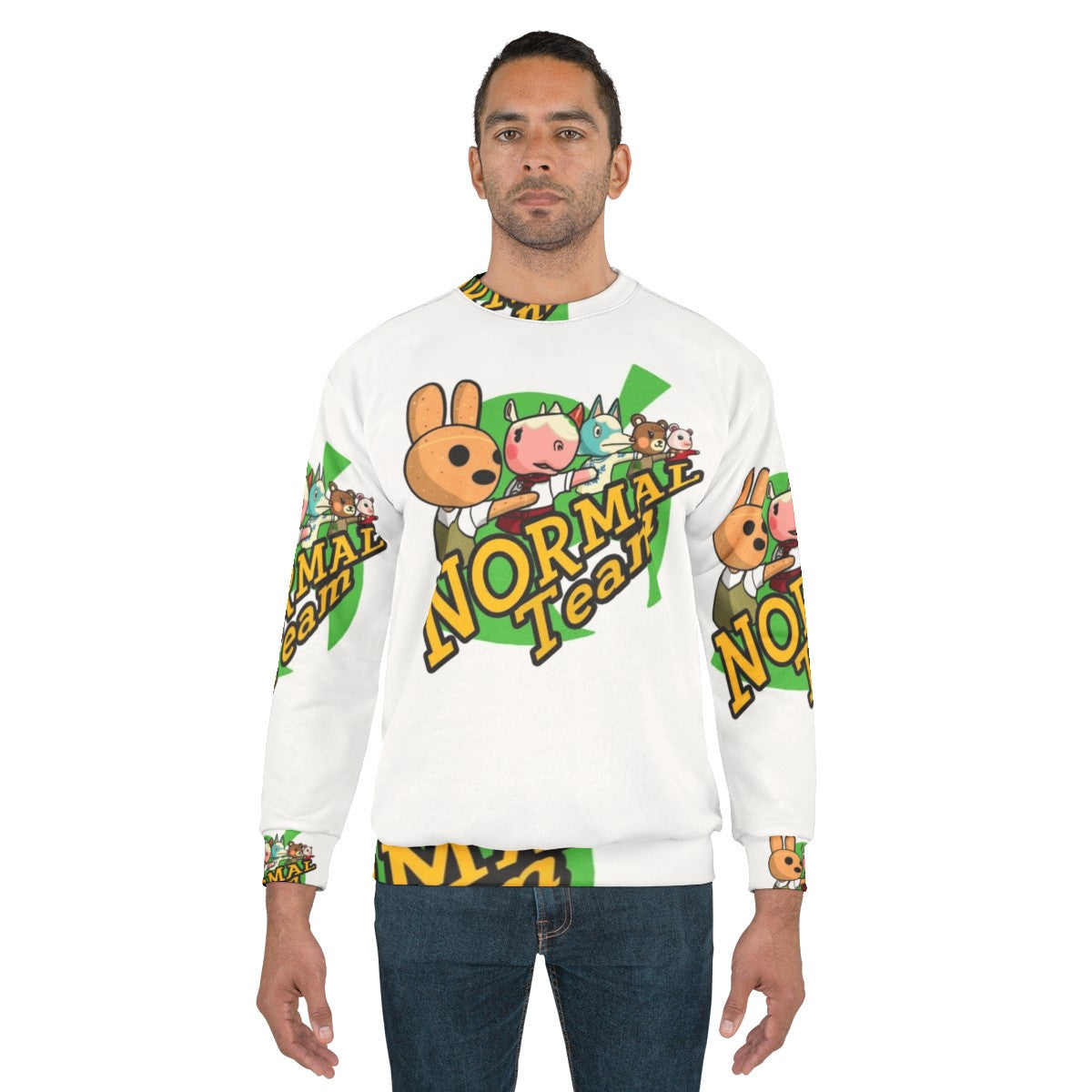 Animal Crossing Themed Sweatshirt with Cute Nintendo Villagers - men