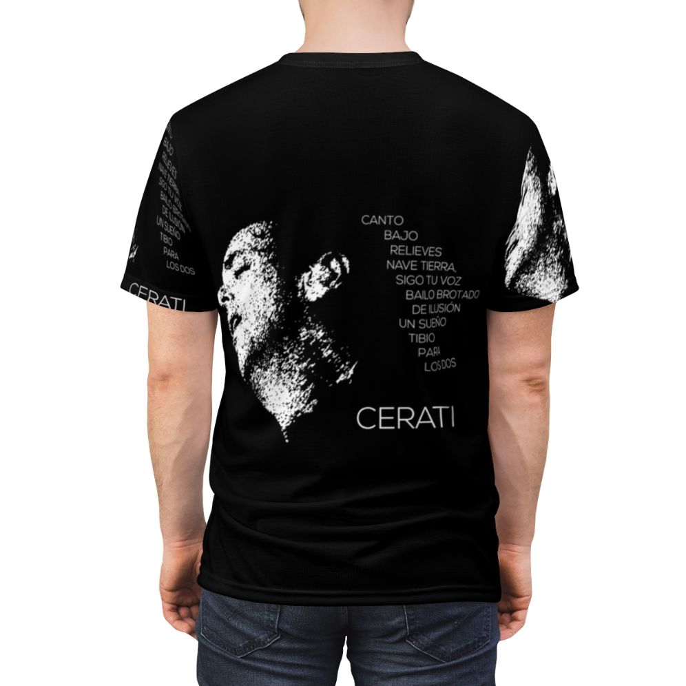 Tribute Gustavo Cerati T-shirt featuring Soda Stereo inspired artwork - men back