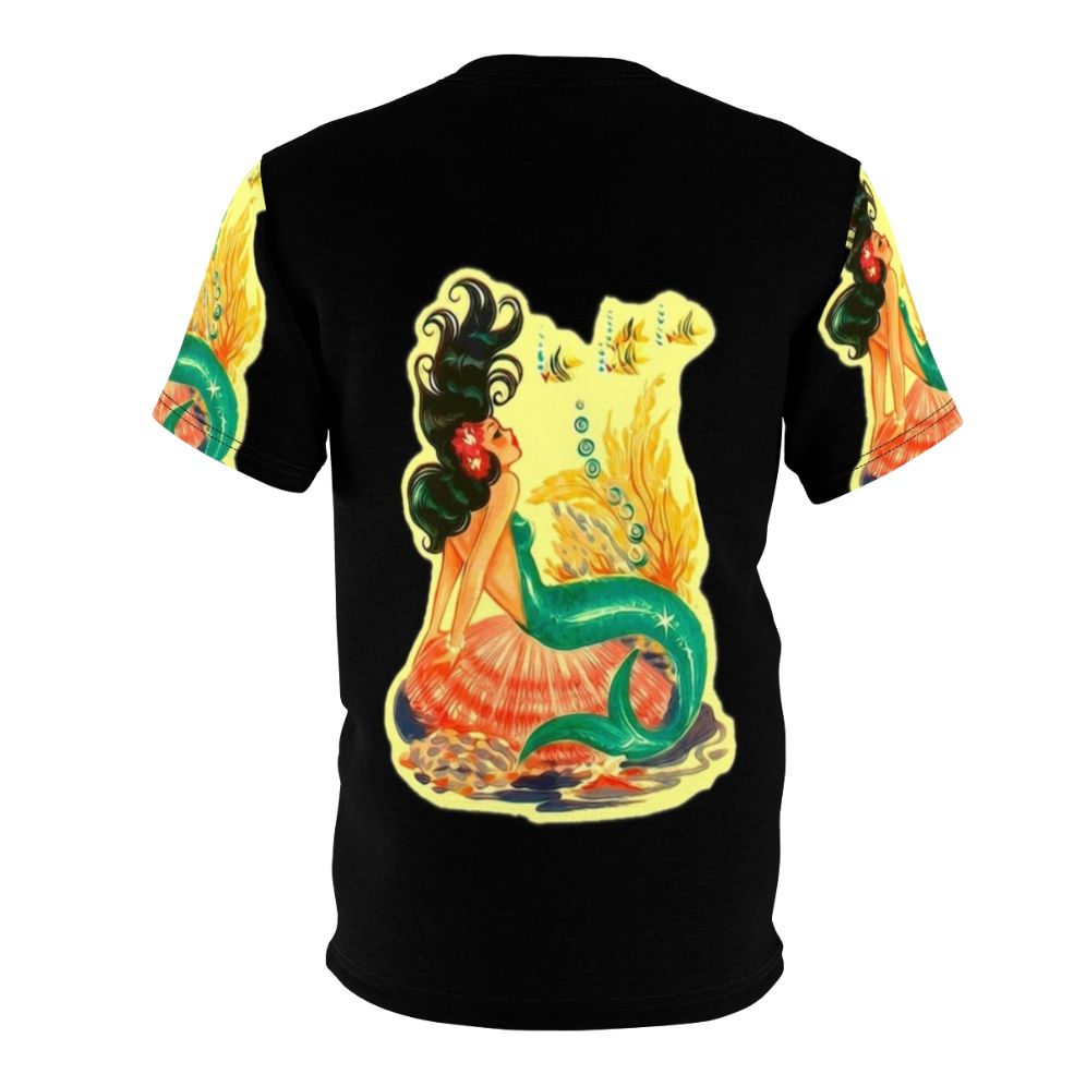 Mermaid-themed AOP t-shirt with a whimsical and enchanting design - Back