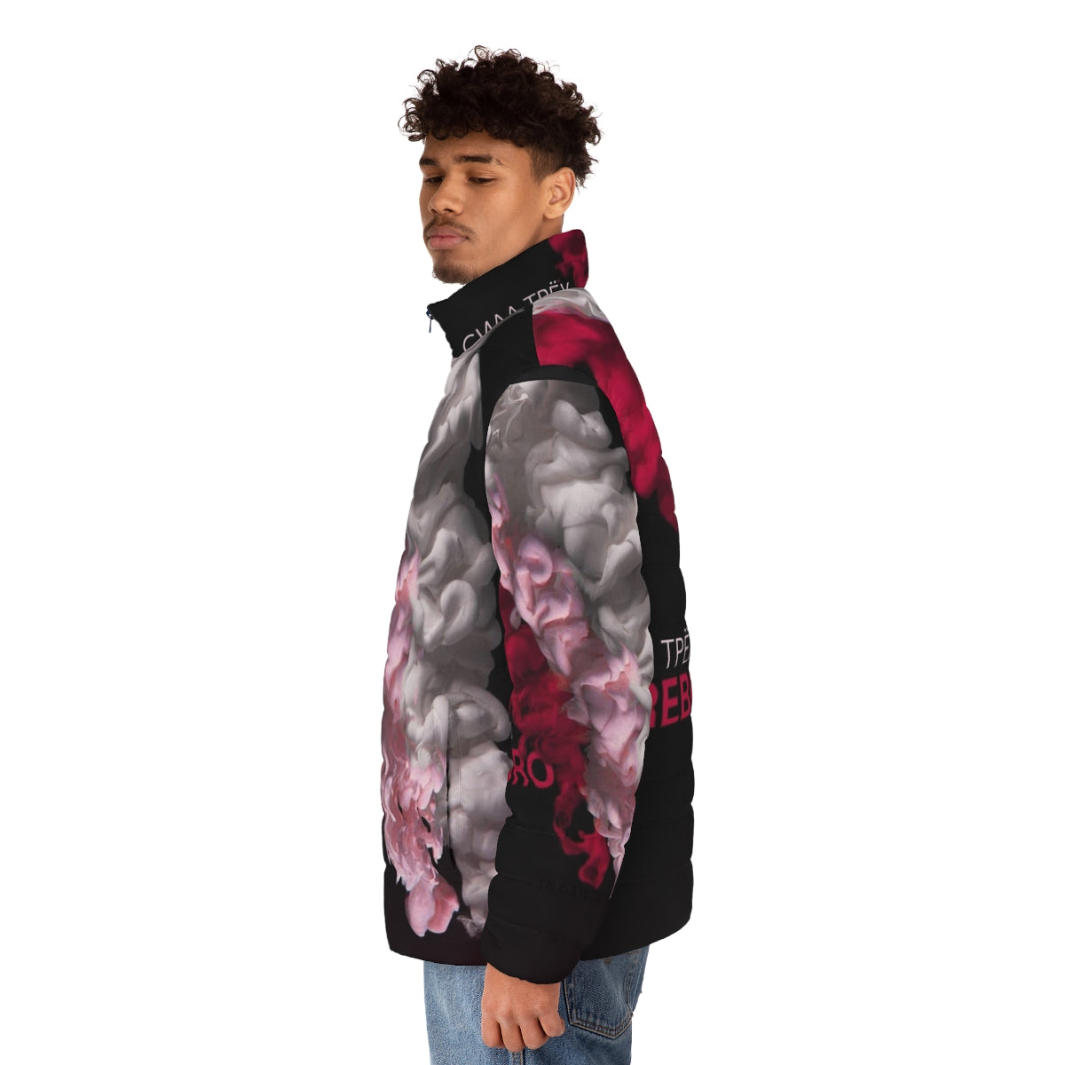 Serebro Power of Three Puffer Jacket featuring music-inspired design - men side left