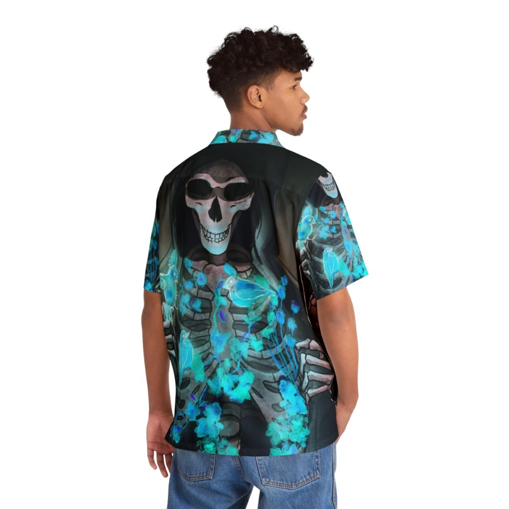 Dark souls Hawaiian shirt with reaper, spirits and skeleton design - People Back