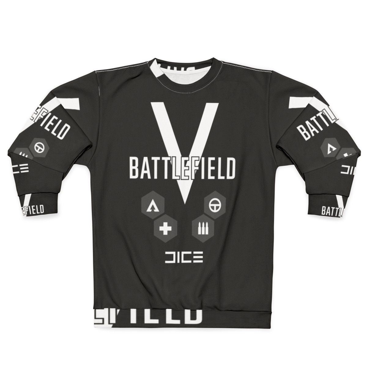 Battlefield V Sweatshirt, featuring the BFV logo and military-inspired design