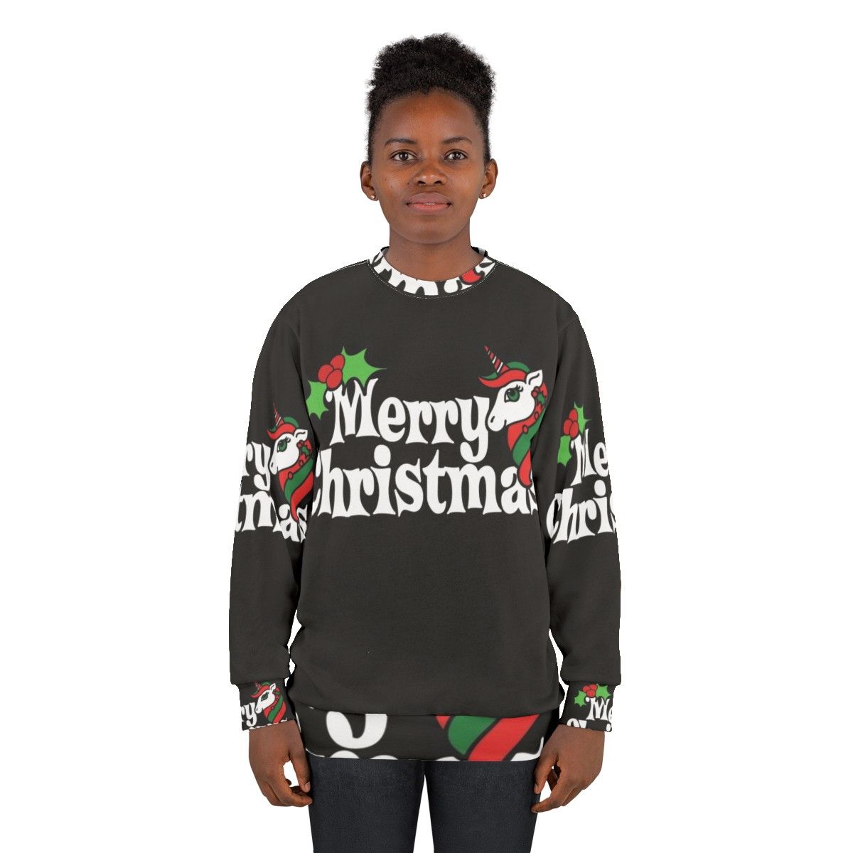 Merry Christmas Unicorn Sweatshirt - women