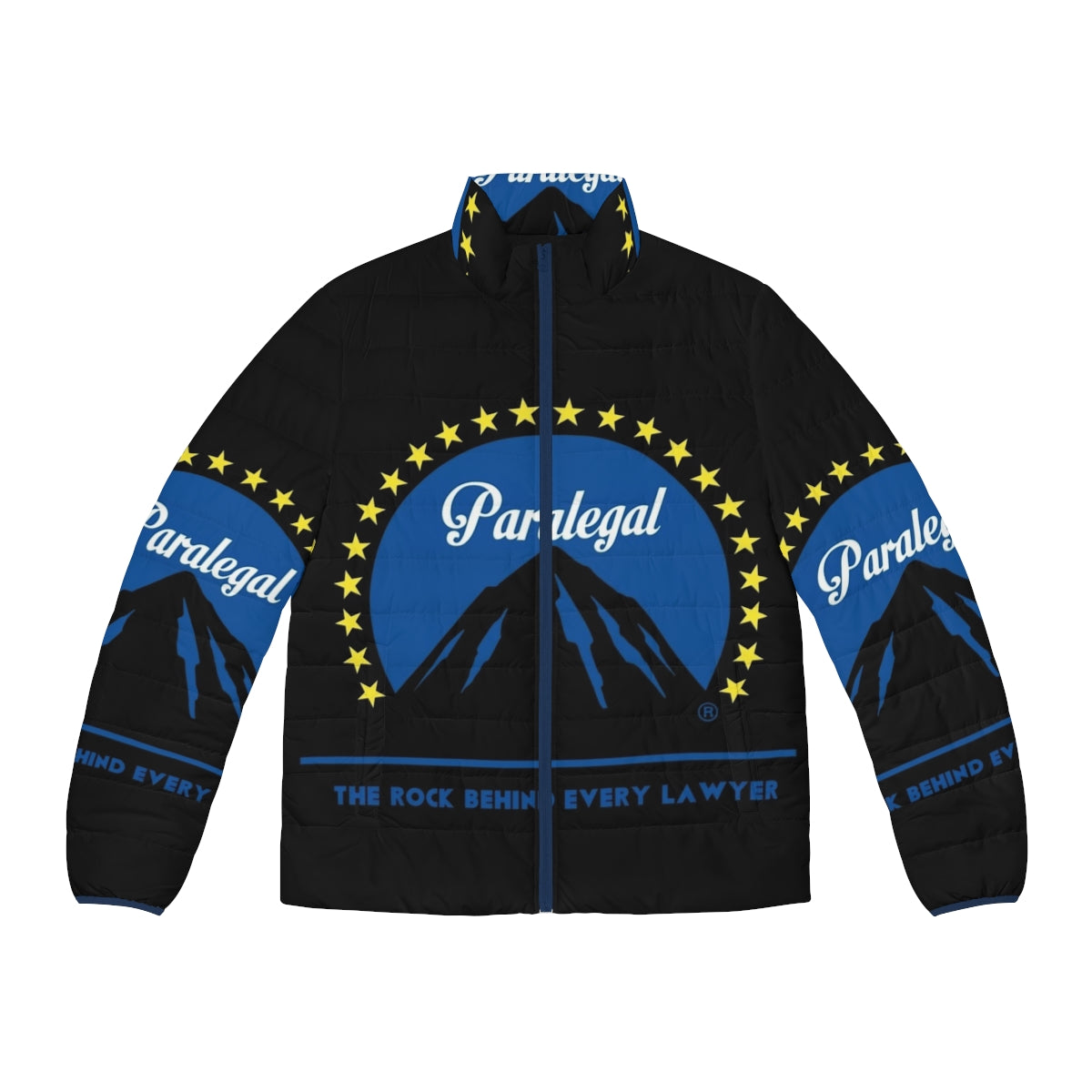 Paralegal Puffer Jacket with Paralegal and Legal Profession Design