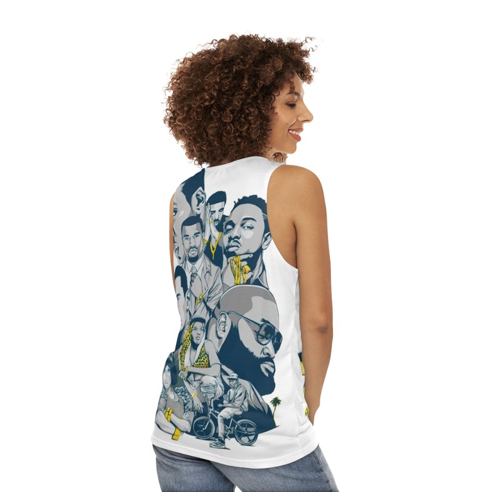 90s fashion hip hop unisex tank top - women back