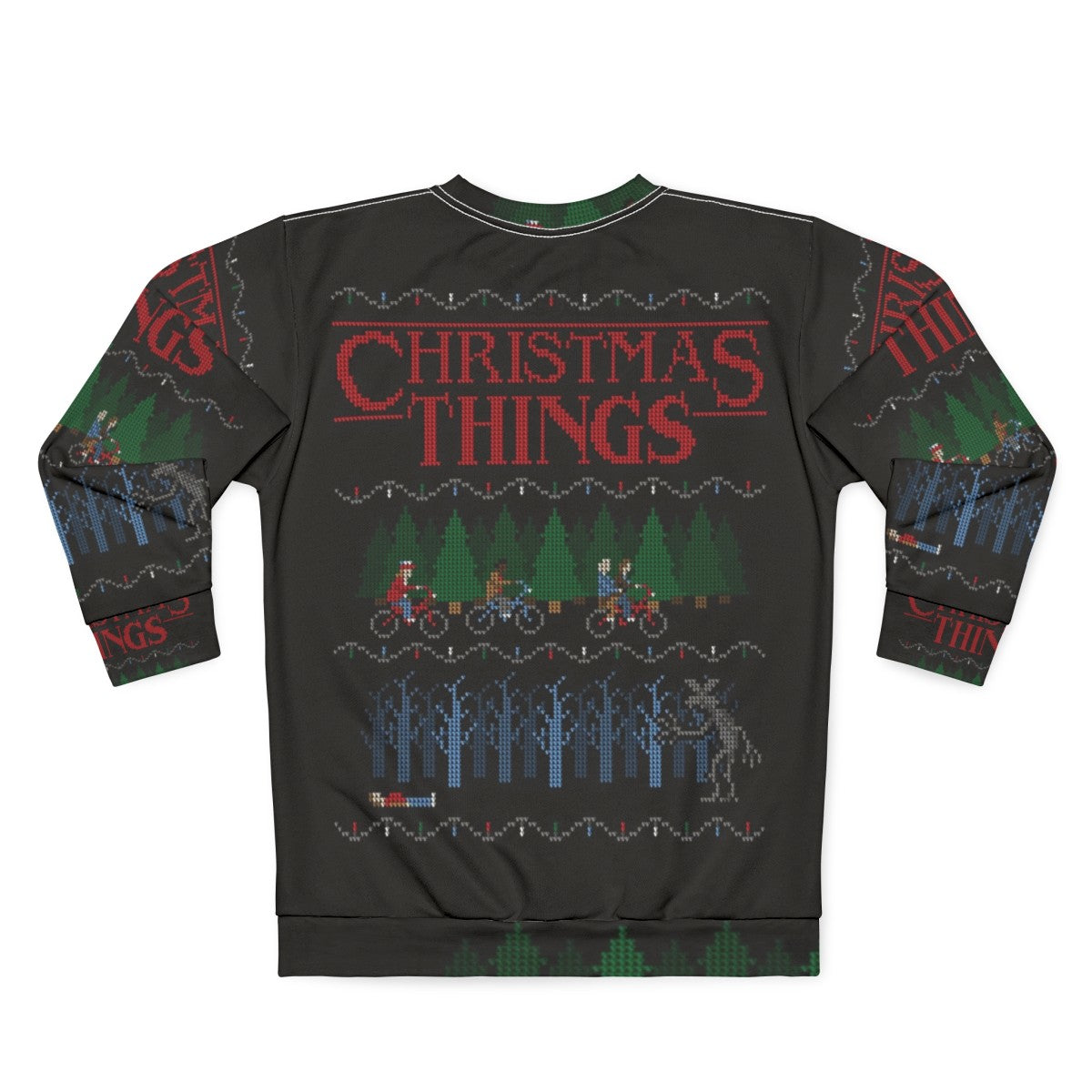 Christmas Things Sweatshirt 2 - Festive Holiday Sweater - Back