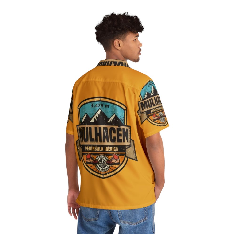 Mulhacén Peak Spain Hawaiian Shirt for Hiking and Trekking - People Back