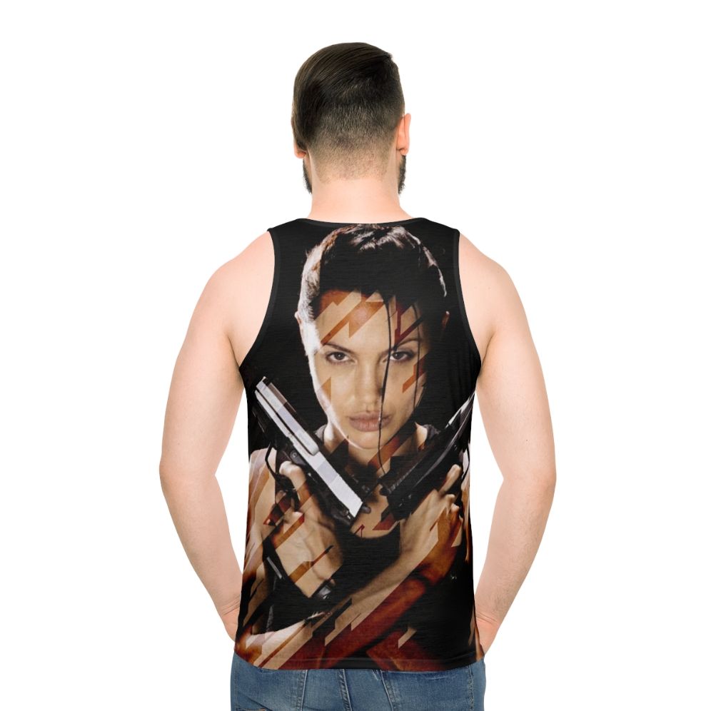 Lara Croft Tomb Raider Angelina Jolie Unisex Adventure Tank Top - men back