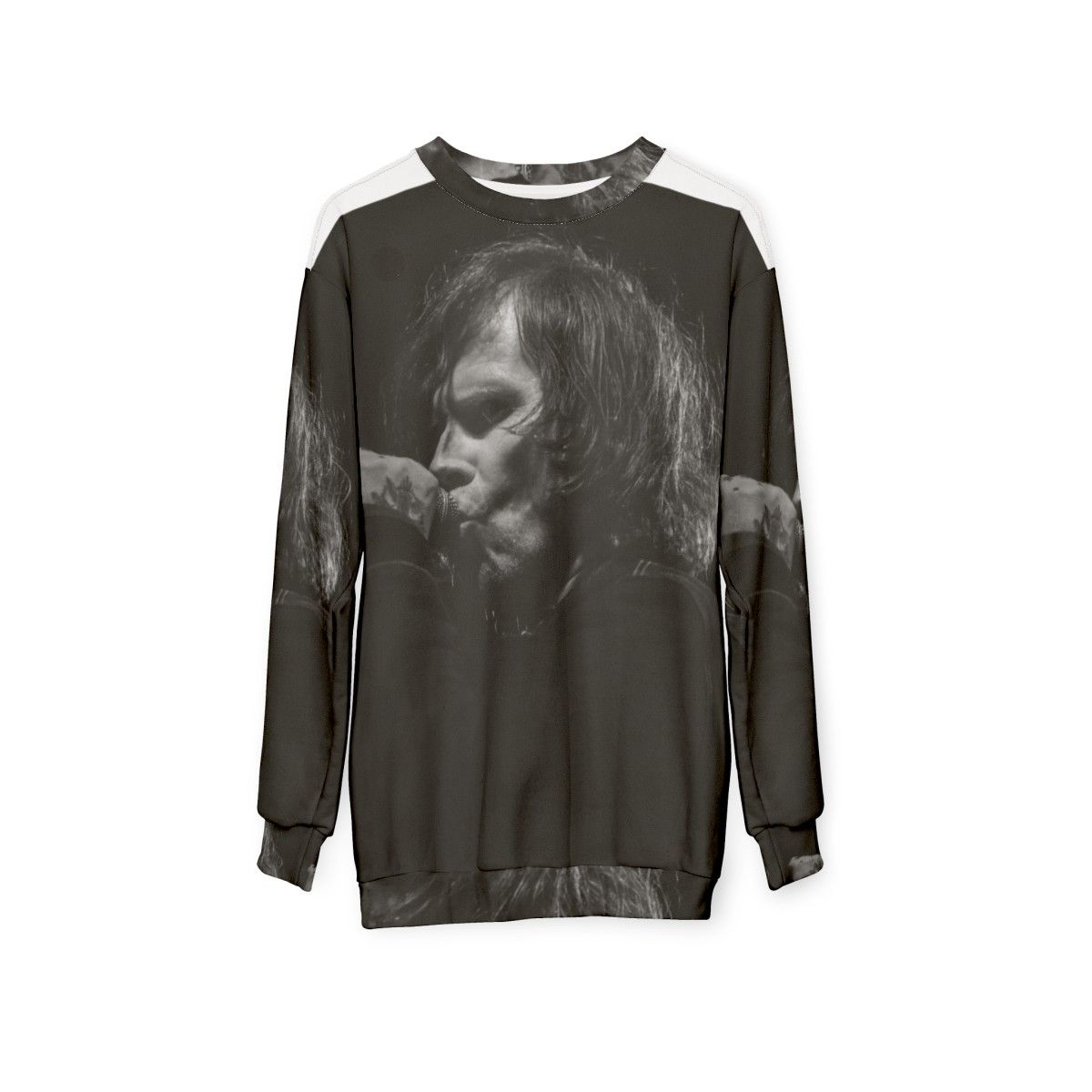 Mark Lanegan grunge rock musician wearing sweatshirt - hanging