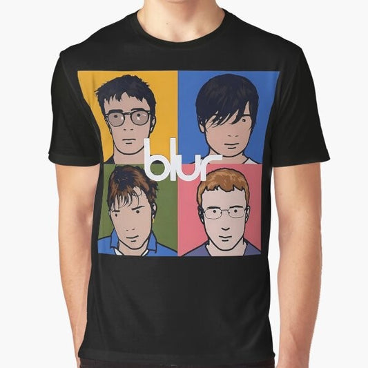 Blur band graphic t-shirt featuring the iconic 1992 logo design for fans