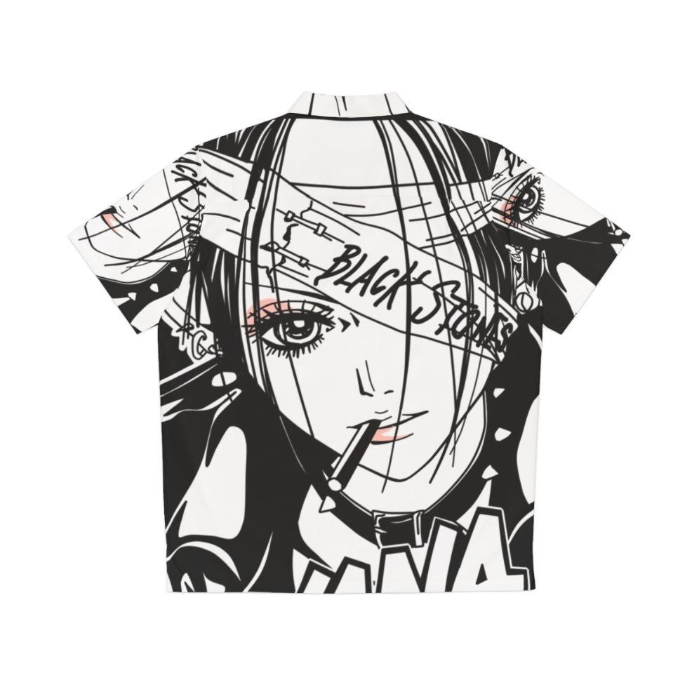 Nana Hawaiian Shirt with Anime and Punk Rock Inspired Design - Back