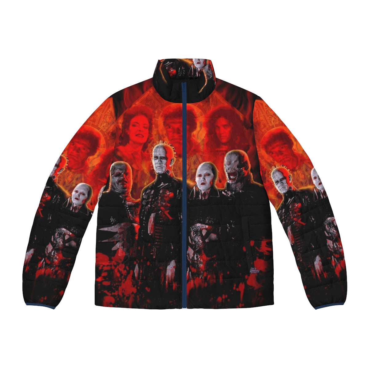 Cenobites Pinhead Puzzle Box Puffer Jacket - Hellraiser horror-inspired fashion