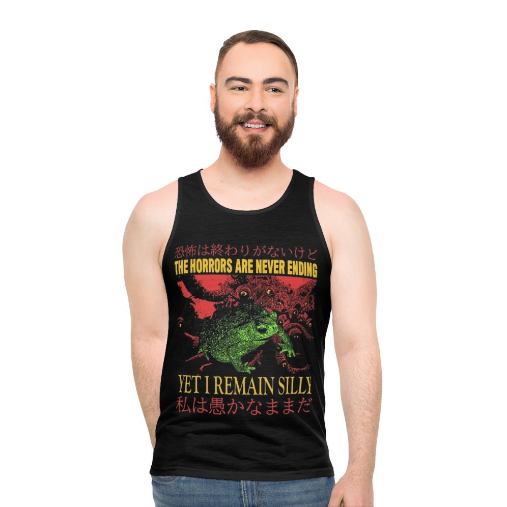 Vintage Japanese Frog Unisex Tank Top - men