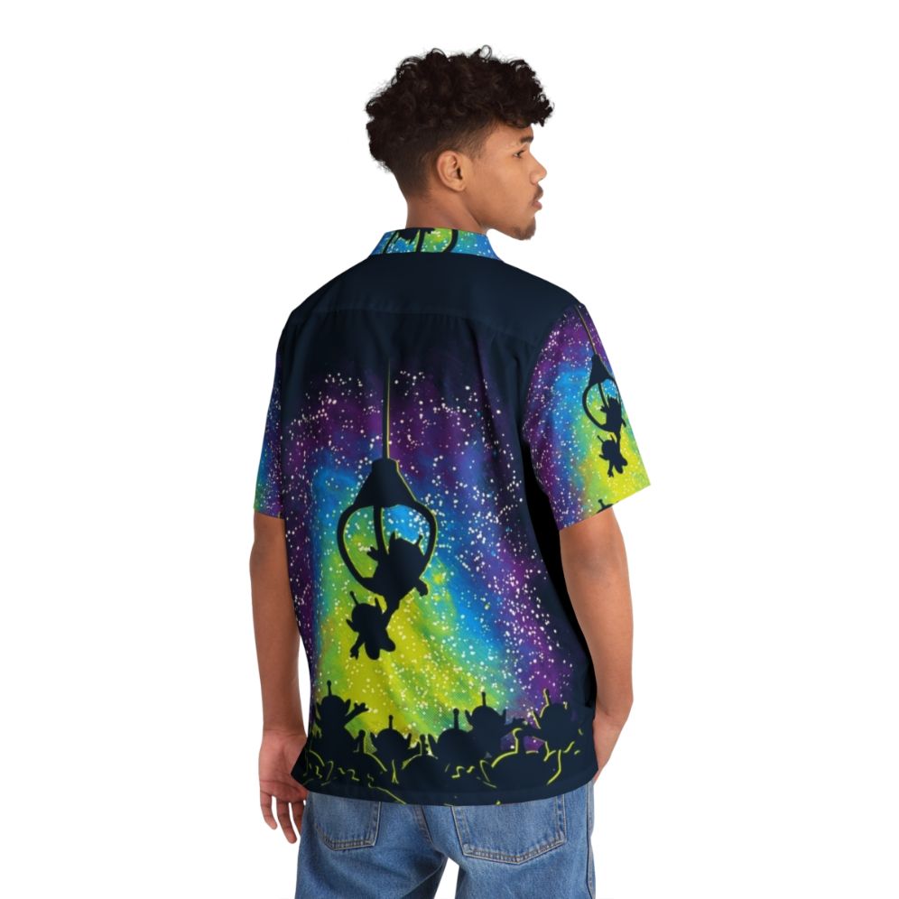 Vibrant Master Hawaiian Shirt featuring UFOs and space elements - People Back