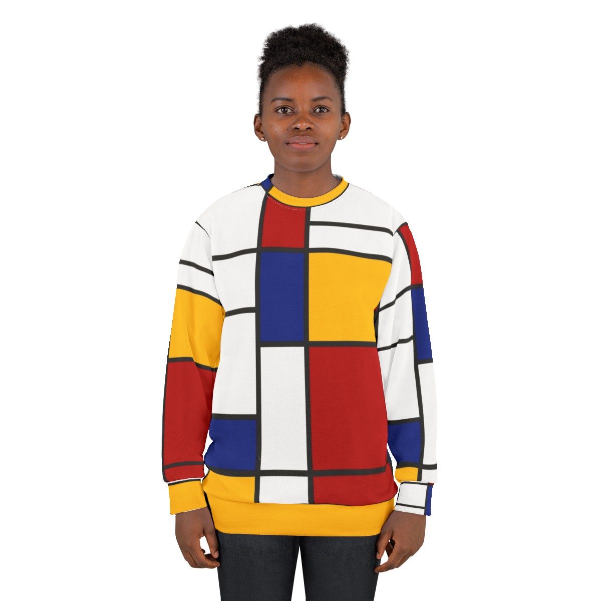 Mondrian inspired De Stijl graphic sweatshirt - women