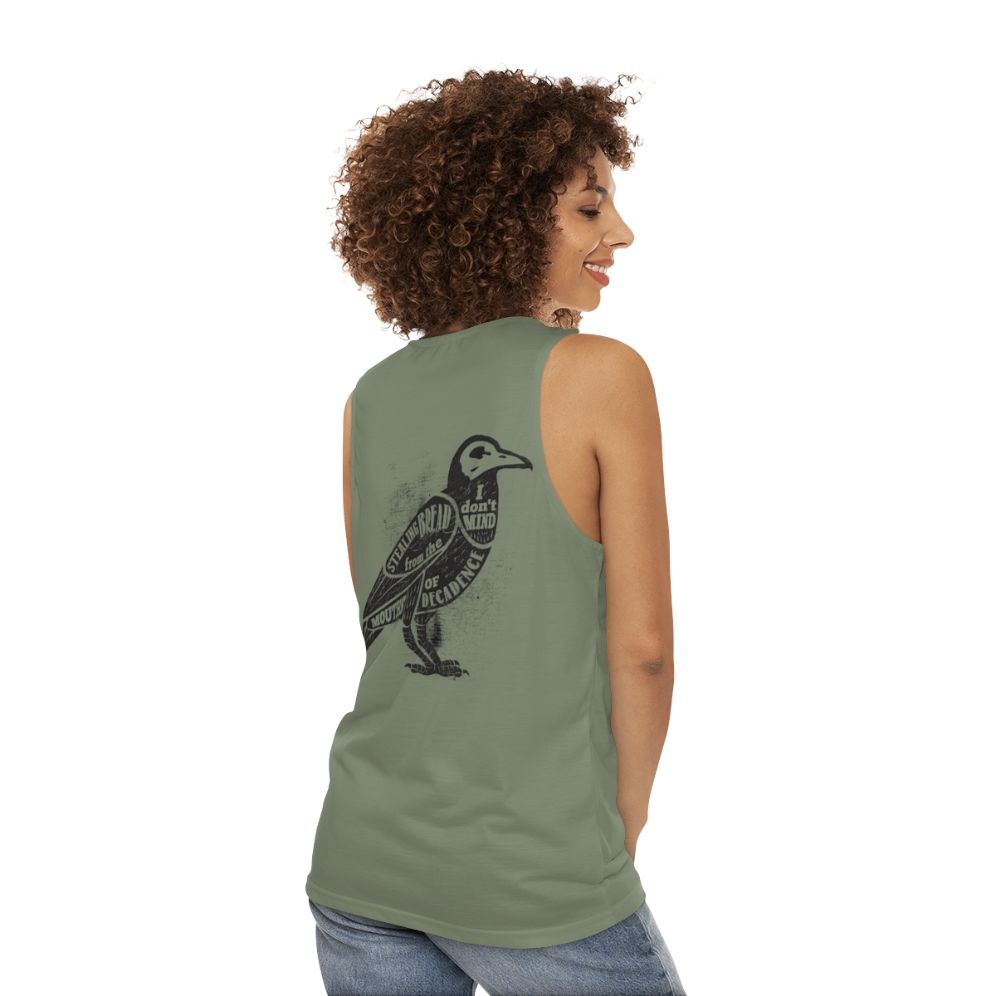 Vintage Grunge Pearl Jam Unisex Tank Top with Skull Design - women back