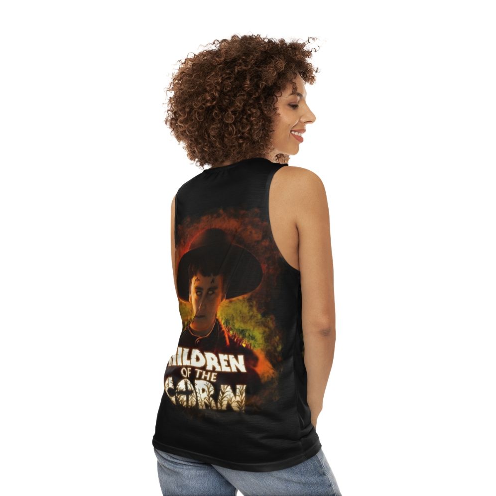 "Children of the Corn" unisex tank top for horror movie fans - women back