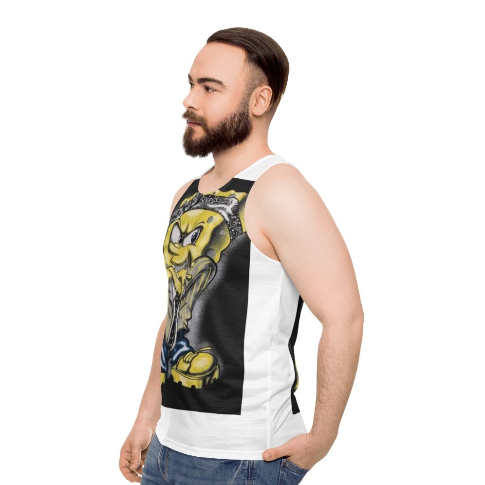 Gangster Spongebob Unisex Tank Top - men side