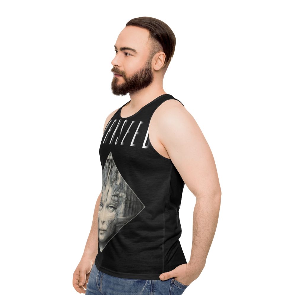 Dark Seed Unisex Tank Top for Retro Gaming Fans - men side