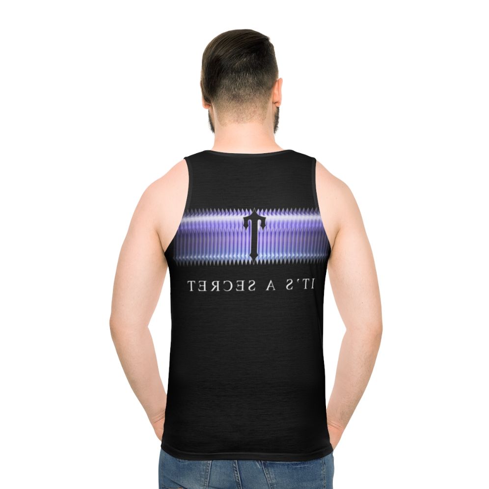 Trapstar Classic Unisex Tank Top in Black and Purple - men back