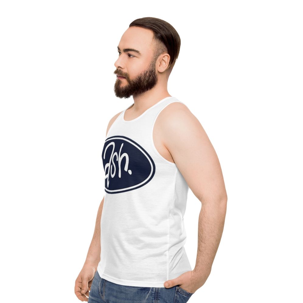 Ash band logo unisex tank top - men side